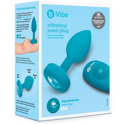 - Vibrating Jewel Plug S/M Aquamarine