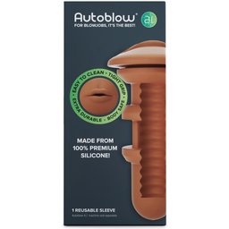 - A.I. Gaine en silicone en forme de bouche - Marron