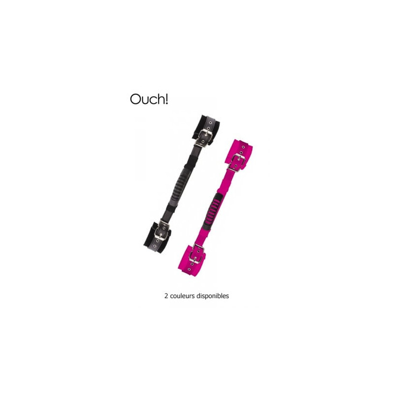 Menottes cuir avec poignée souple - Ouch
