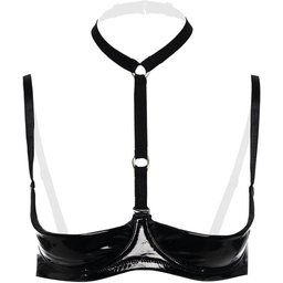 Dark Desire Soutien-gorge avec bonnets 1/4 - noir