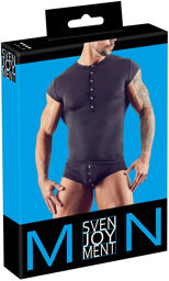 Chemise transparente en microfibre extensible Noir