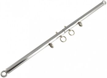 Barre métal réglable 55 - 85 cm. avec 4 anneaux