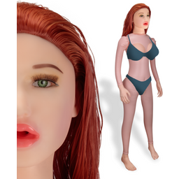Poupée gonflable rousse yeux verts Aya