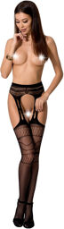 Collants effet jarretière Noir