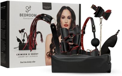 Chambre Fantasies - Crimson & Ebony - Ensemble de luxe 8 pièces