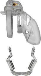 Cage de chasteté transparente Vice Mach 2 avec anneaux confort