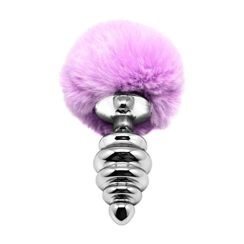 Plug métal Fluffy Twist L mauve