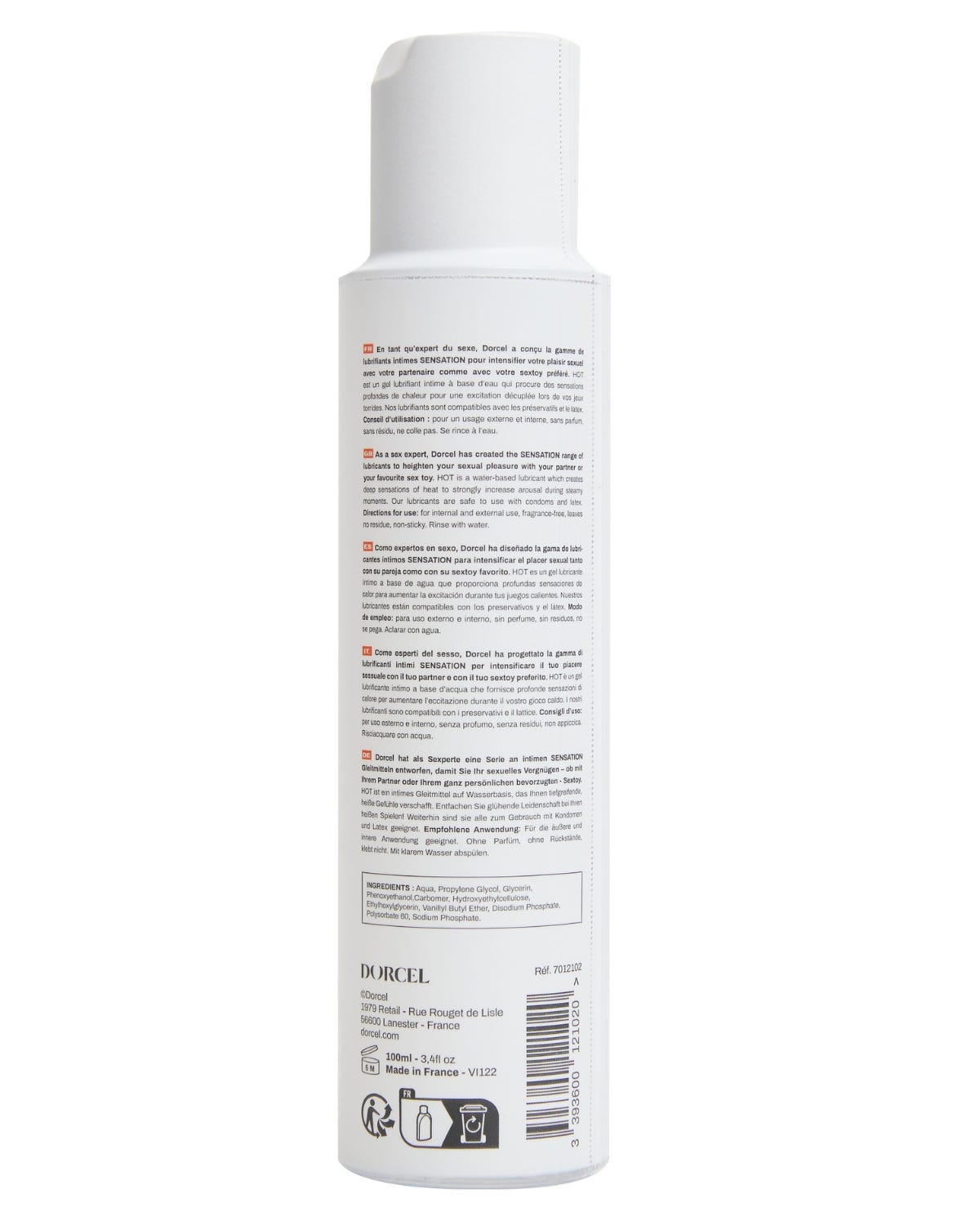 Lubrifiant Sensation Eau Chauffant