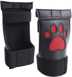 Gants Puppy Dog Paw Noir-Rouge