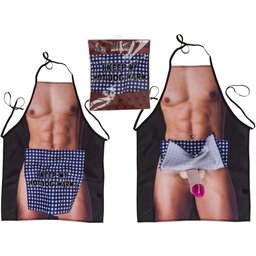 Tablier de cuisine - Corps masculin avec pénis surprenant