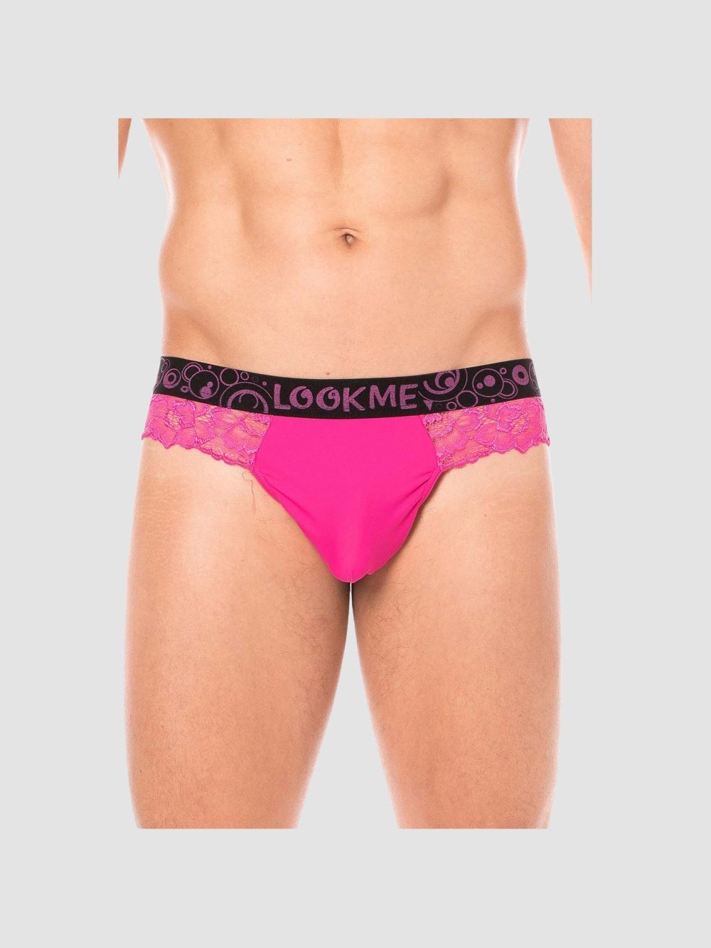 String Tanga LM2006 Dentelle Rose