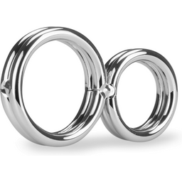 Double anneau cockring en inox Eight
