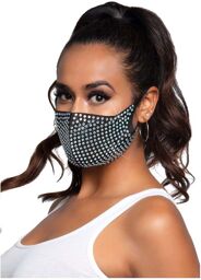 Masque de Protection Strass Scintillants Noir