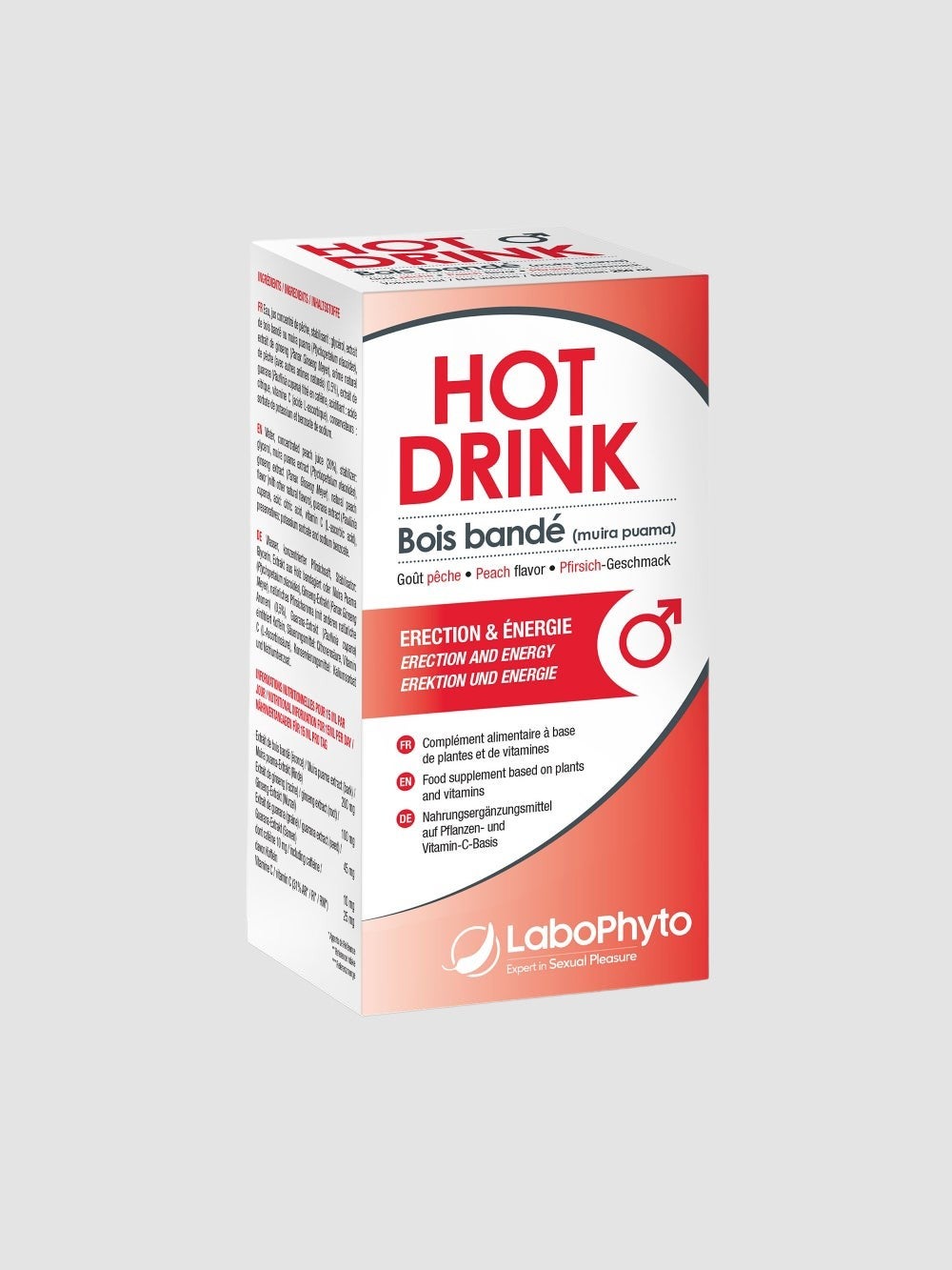 Aphrodisiaque pour homme Hot Drink goût pêche 250 ml