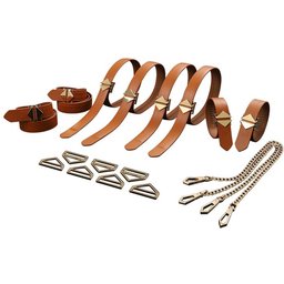 - Set de Contraintes 8 Sangles de Bondage - brun