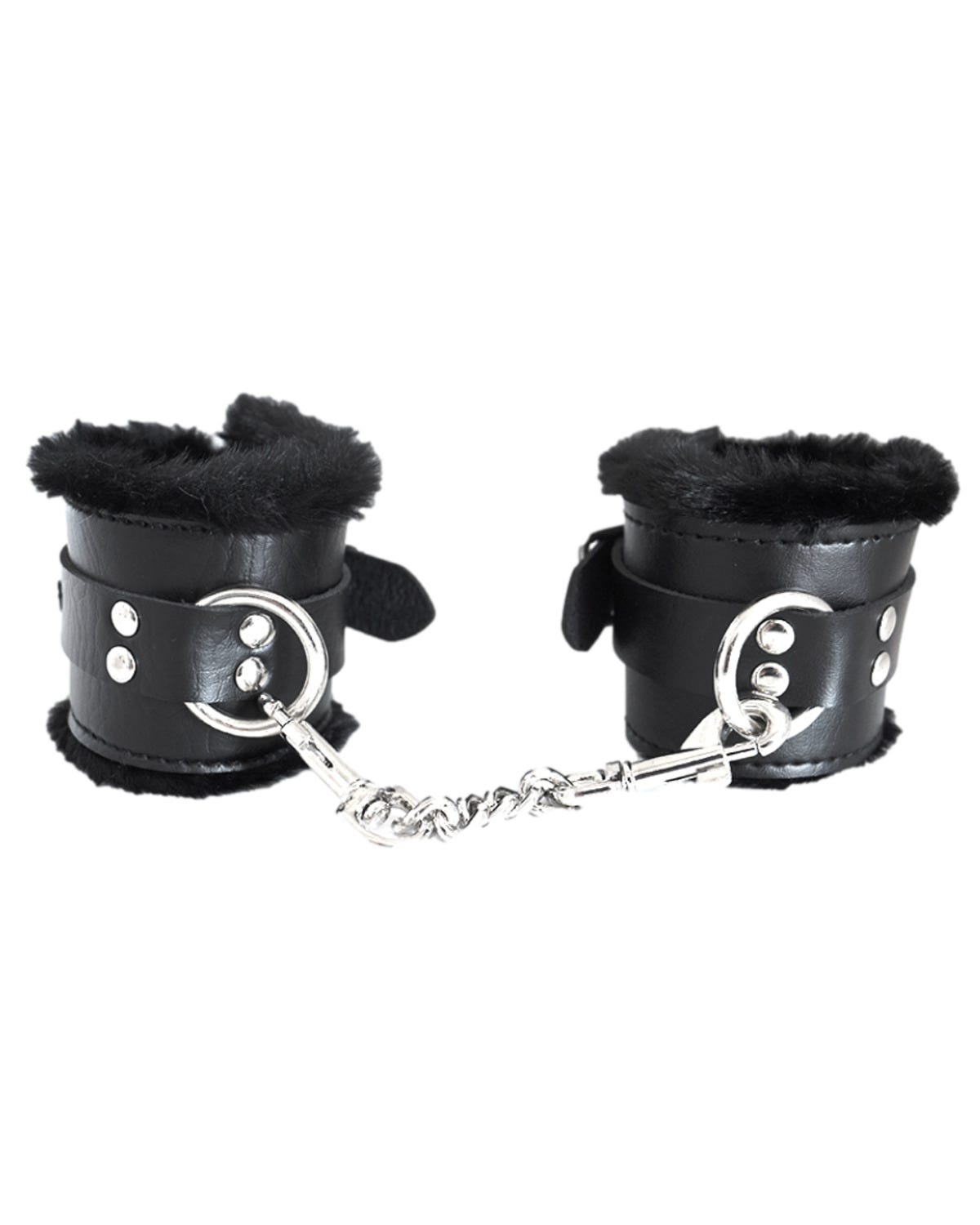 Menottes poignets fourrure noir