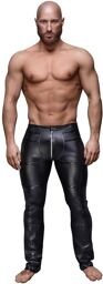 H021 Pantalon long pour homme avec app. PVC Noir