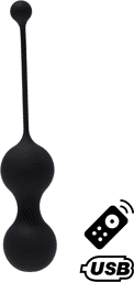 MINA Noir, Boules de Geisha en silicone médical USB avec télécommande