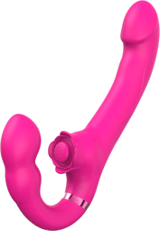 Vibromasseur ROSEA Strap-on Triple Action Télécommandé