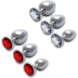 Plug bijou Métallique Rond Silver - Diamant