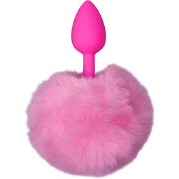 Black Furry Bunny Tail Plug Anal