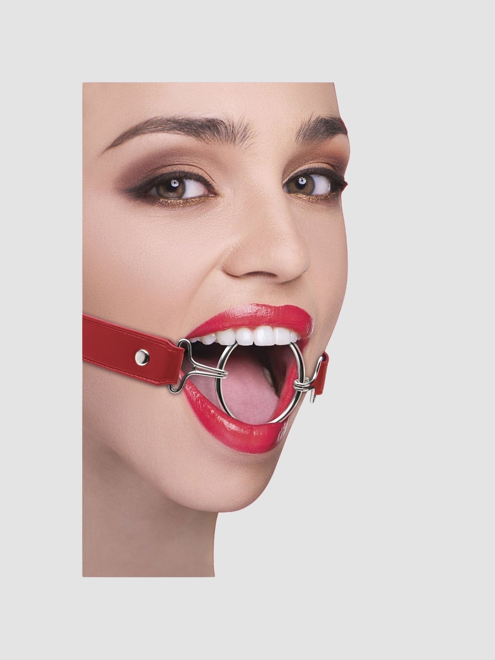 Bâillon Anneau XL avec Sangles Cuir