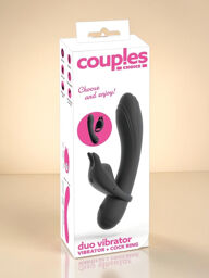 Vibromasseur Duo 3-en-1 silicone doux et rechargeable