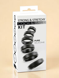 Kit de 6 anneaux cock rings et ball stretcher