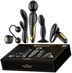 Queens Luxury Collection - Vibrateur - Fini avec de l'or 18K - Noir