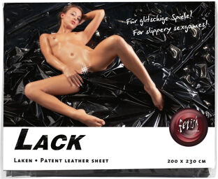 Drap de lit en vinyle noir