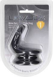 Cockring en silicone large double O - L - Noir