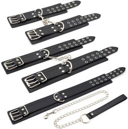 Kit Menottes et Collier Double Pin Noir