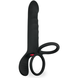 Anneau double pénétration avec stimulateur de zone intime masculine Plus One