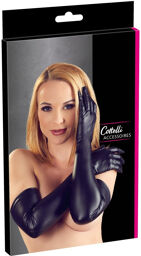 Gants longs en tissu mat