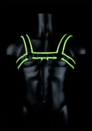 Chest Bulldog Harness - Neon Green/Black
