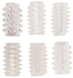 Gaine de pénis ou doigts chinois boîte de 6 Transparent