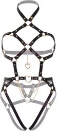 Heart O-ring Harnais Body KI4038 Noir Noir