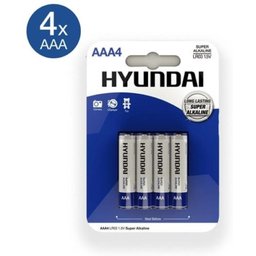 - Hyundai piles AAA alcalines - 4 pcs