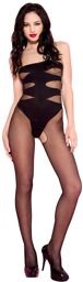 Bodystocking noir style body string bustier avec ouverture entre-jambes Noir
