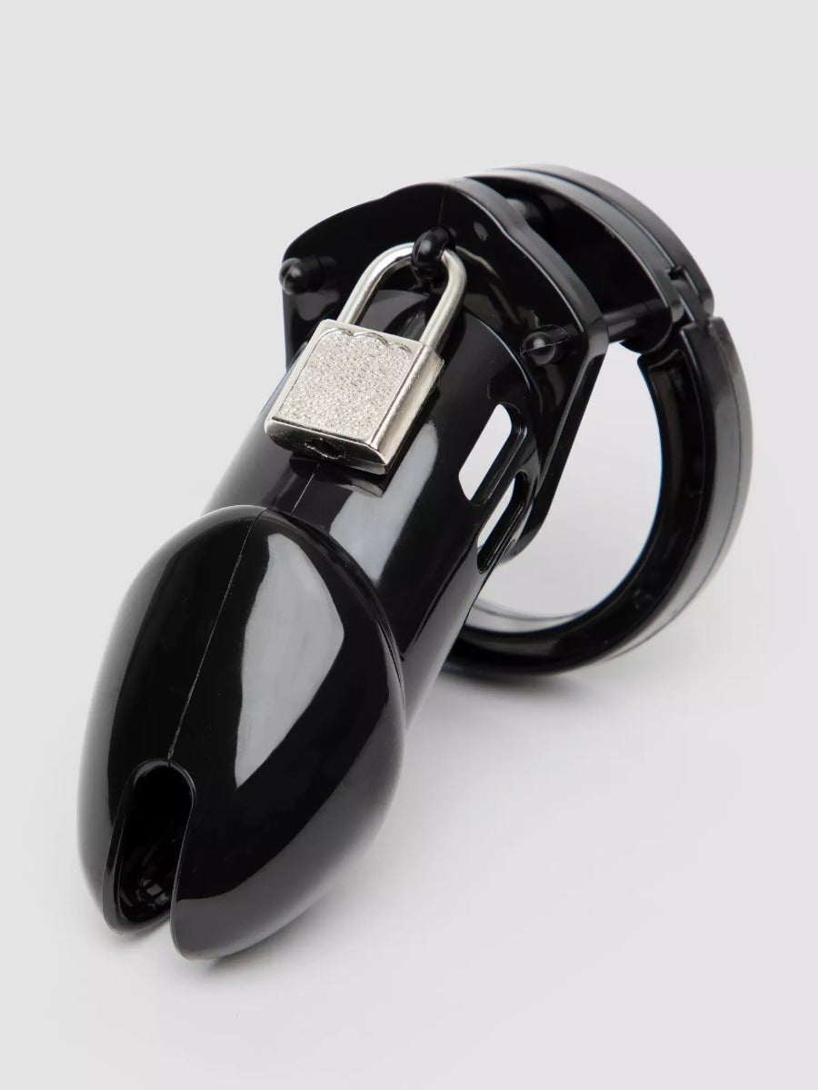 Cage de chasteté en plastique 7,6 cm Deluxe noir