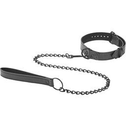 Collier en Similicuir avec Chaîne