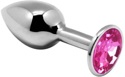 Plug anal bijou mini métal L Rose
