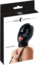 Masque ajusté effet wet look noir brillant
