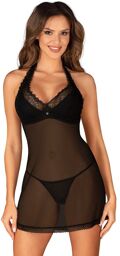Medilla nuisette et string - Noire Noir