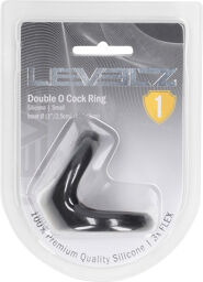 Double O Cockring en Silicone - S - Noir