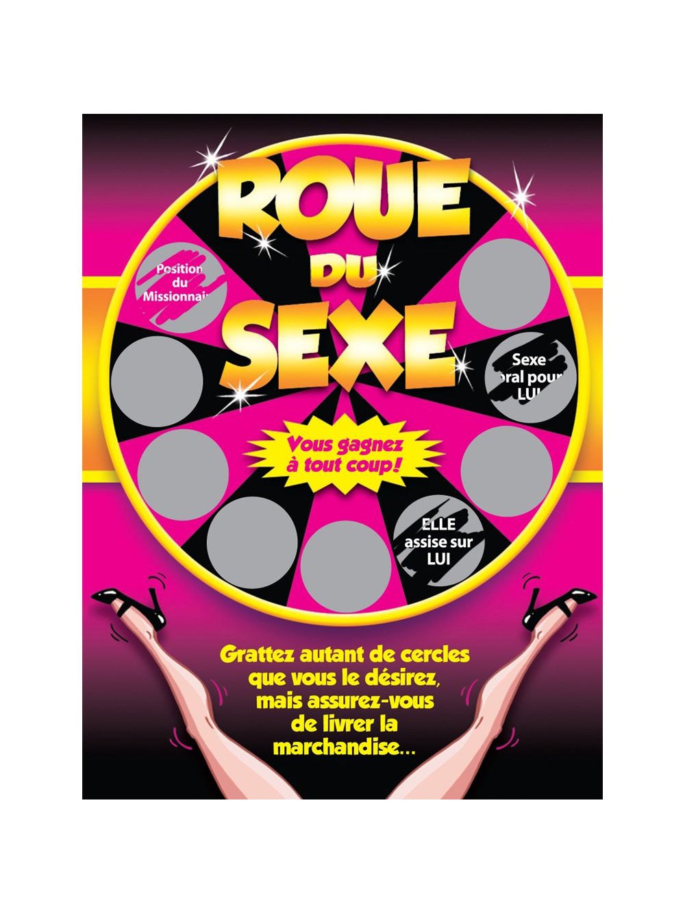 Jeu de Cartes à Gratter Roue du Sexe