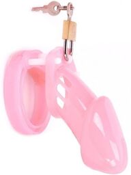 Cage de chasteté Locky 8 x 3.3 cm Rose