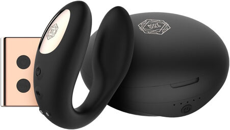 Vibromasseur C-Shape en silicone doux avec étui de charge luxueux