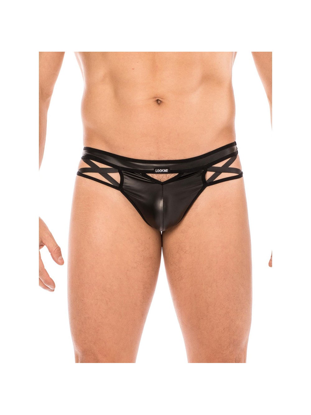 String NewLook LM2199 Lanières Wetlook Noir