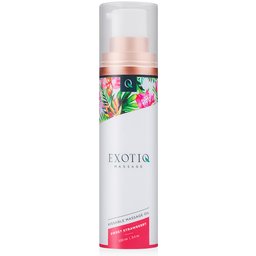 Huile de massage douce à la fraise Exotiq - 100 ml
